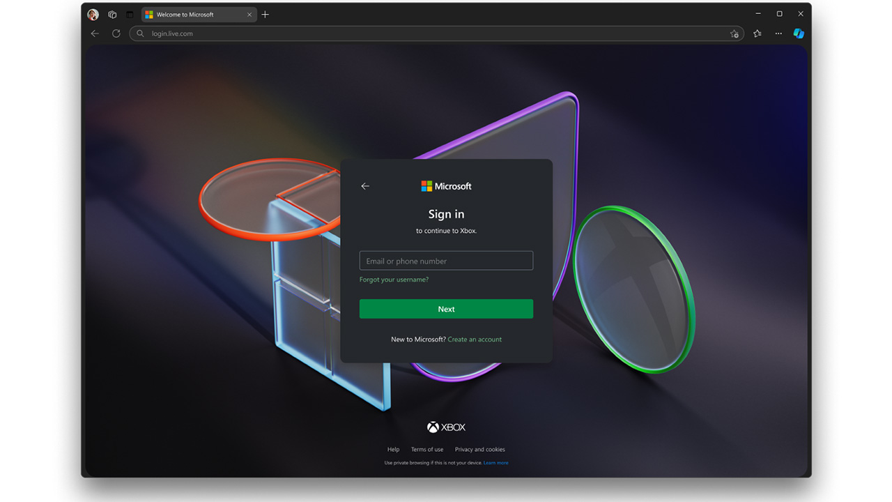 Microsoft oturum açma sayfası