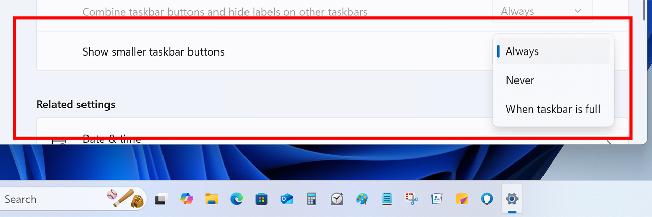 Windows 11 görev çubuğu yeni özellik