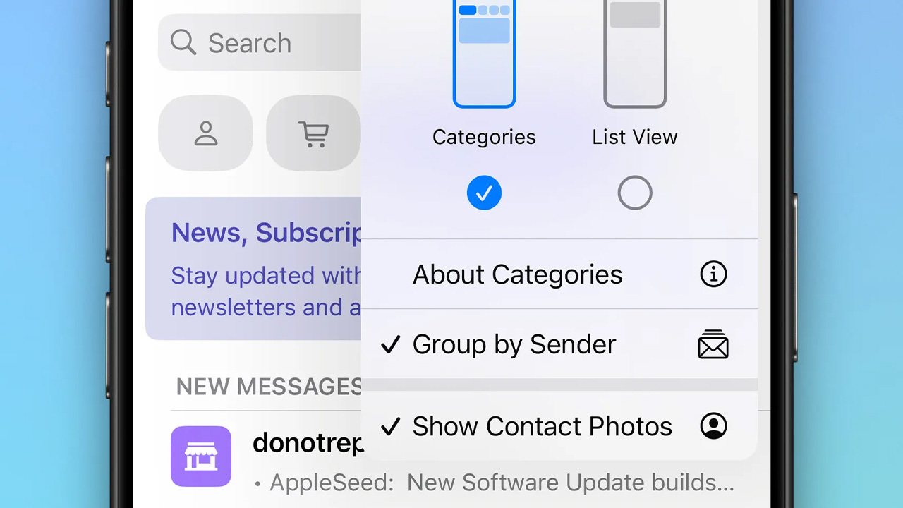 iOS 18.5 Mail uygulaması