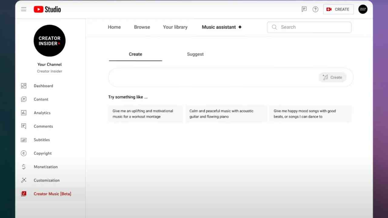 youtube yeni yapay zeka destekli müzik aracı ücretsiz telifsiz