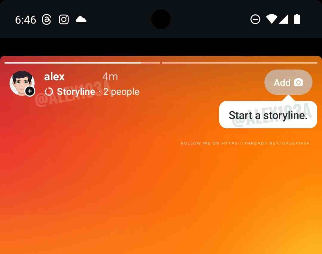 instagram storylines özelliği testi