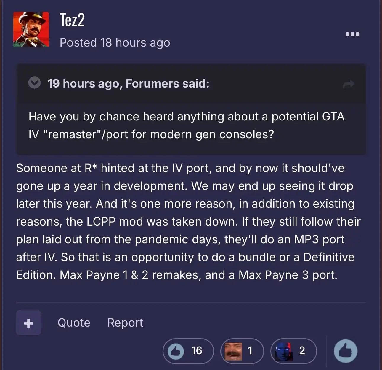 Rockstar may bring back GTA 4 and Max Payne 3 in an updated form - an insider told about the studio's plans