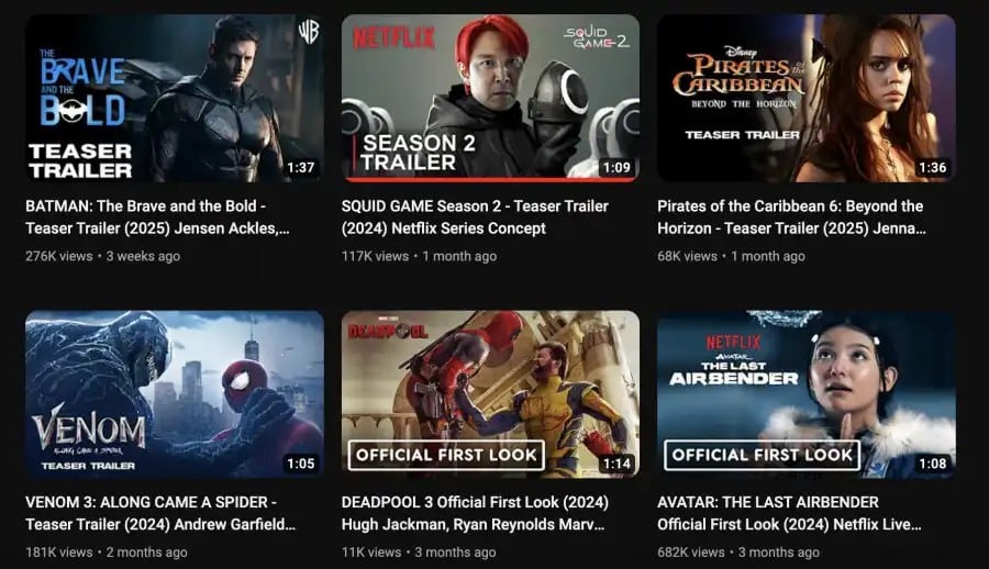 YouTube steps up crackdown on fake movie trailers